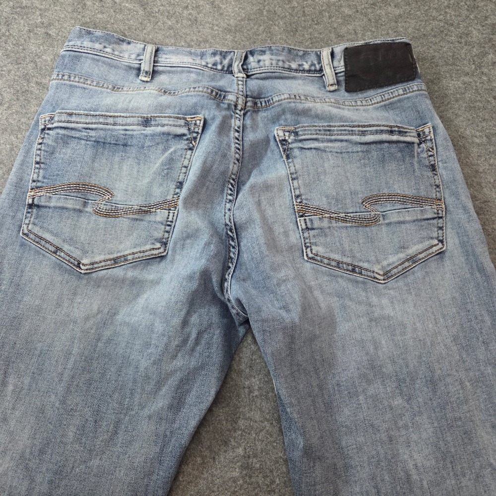 Silver Jeans Grayson Straight Leg Men's 32x30 Light Wash Stretch Denim Jeans - Picture 7 of 8